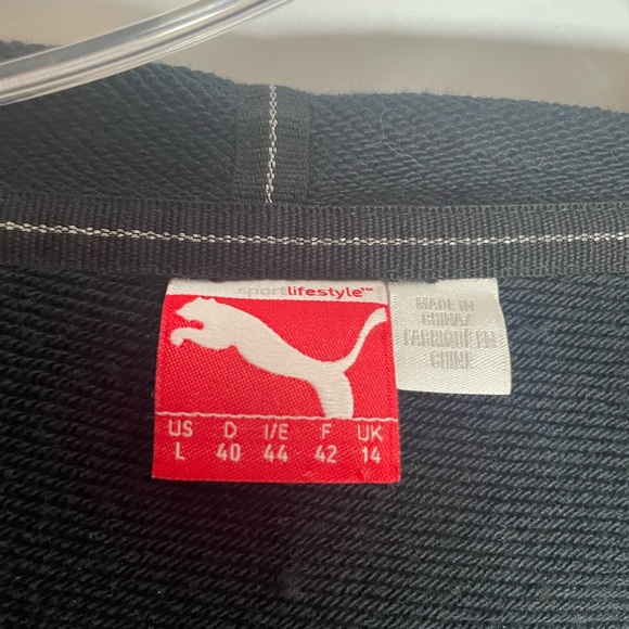 Puma Hooded Assymeyrical heavy Zip Black Jacket Women’s Activewear L - Picture 4 of 8